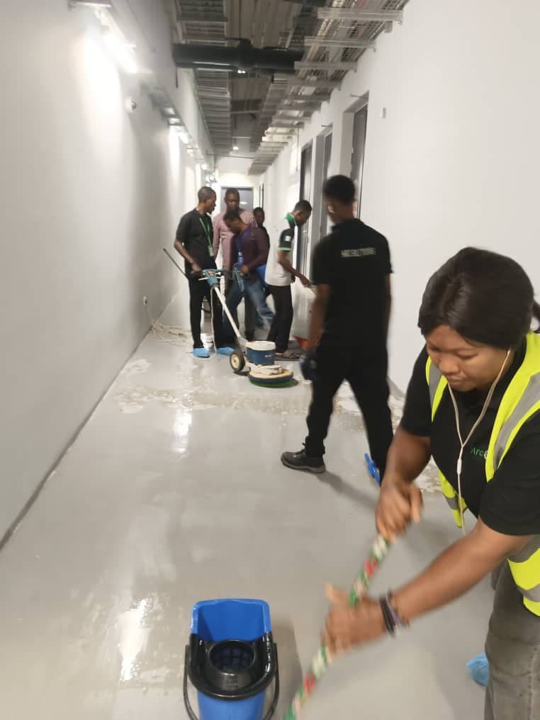 Facility management team conducting professional maintenance inspection