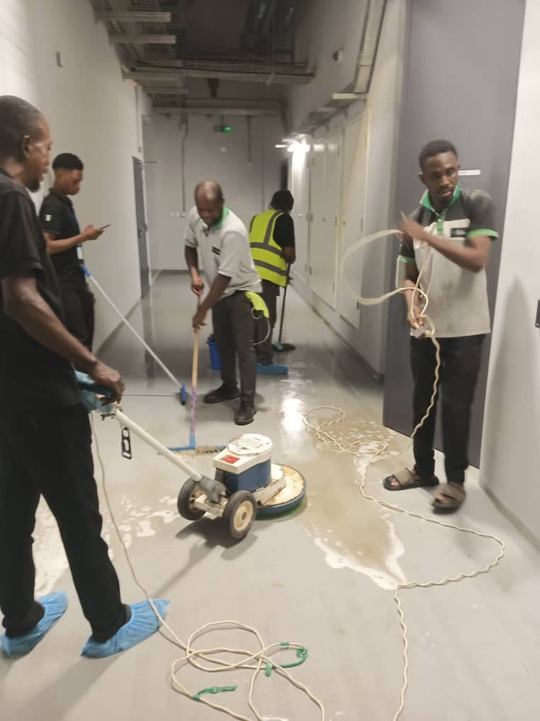 Post-construction cleaning project completion move-in ready facility